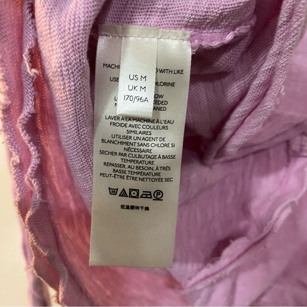 Free People Henley Top Phoebe Medium Pink Thumb Holes Knit - Picture 4 of 8